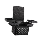 Maxbell Travel Makeup Bag Tote Cosmetic Organizer Case for Travel Outdoor Activities Glossy Black