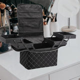 Maxbell Travel Makeup Bag Tote Cosmetic Organizer Case for Travel Outdoor Activities White Zipper