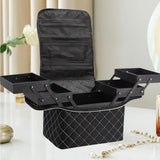 Maxbell Travel Makeup Bag Tote Cosmetic Organizer Case for Travel Outdoor Activities White Zipper