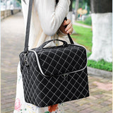 Maxbell Travel Makeup Bag Tote Cosmetic Organizer Case for Travel Outdoor Activities White Zipper