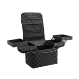 Maxbell Travel Makeup Bag Tote Cosmetic Organizer Case for Travel Outdoor Activities White Zipper