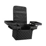 Maxbell Travel Makeup Bag Tote Cosmetic Organizer Case for Travel Outdoor Activities Black Zipper