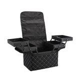 Maxbell Travel Makeup Bag Tote Cosmetic Organizer Case for Travel Outdoor Activities Black Zipper