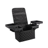 Maxbell Travel Makeup Bag Tote Cosmetic Organizer Case for Travel Outdoor Activities Black Zipper