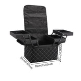 Maxbell Travel Makeup Bag Tote Cosmetic Organizer Case for Travel Outdoor Activities Black Zipper