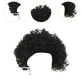 Maxbell Punk Metal Rocker Character Costume Wig Fancy Dress Wig for Family Women Men Black