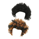 Maxbell Punk Metal Rocker Character Costume Wig Fancy Dress Wig for Family Women Men Black
