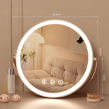 Maxbell Makeup Mirror with Lights Tabletop Cosmetic Mirror for Home Apartments Women white