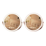 Maxbell Makeup Mirror with Lights Tabletop Cosmetic Mirror for Home Apartments Women white