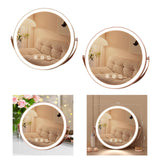 Maxbell Makeup Mirror with Lights Tabletop Cosmetic Mirror for Home Apartments Women white