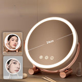 Maxbell Makeup Mirror with Lights Tabletop Cosmetic Mirror for Home Apartments Women white