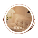 Maxbell Makeup Mirror with Lights Tabletop Cosmetic Mirror for Home Apartments Women pink