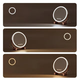 Maxbell Makeup Mirror with Lights Tabletop Cosmetic Mirror for Home Apartments Women pink