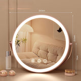 Maxbell Makeup Mirror with Lights Tabletop Cosmetic Mirror for Home Apartments Women pink