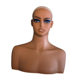Female Mannequin Head Model with Makeup Wig Display Head for Scarves Hat Wig Style C