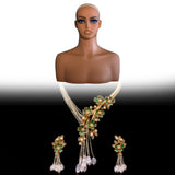 Female Mannequin Head Model with Makeup Wig Display Head for Scarves Hat Wig Style C