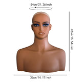 Female Mannequin Head Model with Makeup Wig Display Head for Scarves Hat Wig Style C