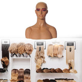 Female Mannequin Head Model with Makeup Wig Display Head for Scarves Hat Wig Style D