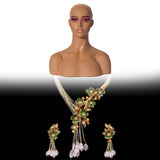 Female Mannequin Head Model with Makeup Wig Display Head for Scarves Hat Wig Style D