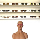 Female Mannequin Head Model with Makeup Wig Display Head for Scarves Hat Wig Style D