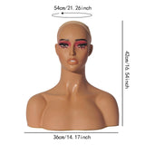 Female Mannequin Head Model with Makeup Wig Display Head for Scarves Hat Wig Style D