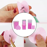 600 Pieces Nail Pads Absorbent Pads for DIY Beauty Projects DIY Fingernails rose red
