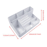 Nail Art Polishing Grinding Organizer Space Saving Case 28 Holes Bits Holder White