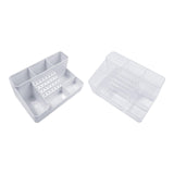 Nail Art Polishing Grinding Organizer Space Saving Case 28 Holes Bits Holder White