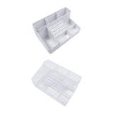 Nail Art Polishing Grinding Organizer Space Saving Case 28 Holes Bits Holder White