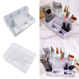 Nail Art Polishing Grinding Organizer Space Saving Case 28 Holes Bits Holder White