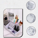 Nail Art Polishing Grinding Organizer Space Saving Case 28 Holes Bits Holder White