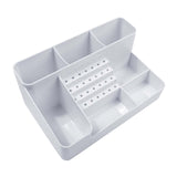 Nail Art Polishing Grinding Organizer Space Saving Case 28 Holes Bits Holder White