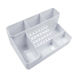 Nail Art Polishing Grinding Organizer Space Saving Case 28 Holes Bits Holder White