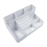 Nail Art Polishing Grinding Organizer Space Saving Case 28 Holes Bits Holder White