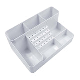Nail Art Polishing Grinding Organizer Space Saving Case 28 Holes Bits Holder White
