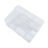 Nail Art Polishing Grinding Organizer Space Saving Case 28 Holes Bits Holder Transparent