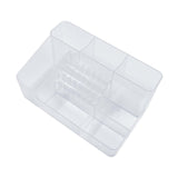 Nail Art Polishing Grinding Organizer Space Saving Case 28 Holes Bits Holder Transparent