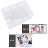 Nail Art Polishing Grinding Organizer Space Saving Case 28 Holes Bits Holder Transparent