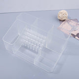 Nail Art Polishing Grinding Organizer Space Saving Case 28 Holes Bits Holder Transparent