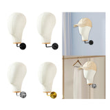 Maxbell Manikin Head Wall Mounted Sturdy Wig Hat Display Holder Hairdresser Training 15cm Hook