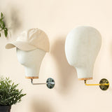 Maxbell Manikin Head Wall Mounted Sturdy Wig Hat Display Holder Hairdresser Training 15cm Hook