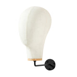 Maxbell Manikin Head Wall Mounted Sturdy Wig Hat Display Holder Hairdresser Training 25cm Hook