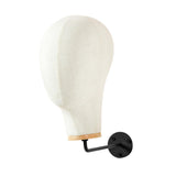 Maxbell Manikin Head Wall Mounted Sturdy Wig Hat Display Holder Hairdresser Training 25cm Hook