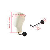 Maxbell Manikin Head Wall Mounted Sturdy Wig Hat Display Holder Hairdresser Training 25cm Hook
