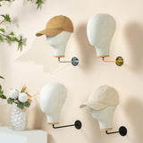 Maxbell Manikin Head Wall Mounted Sturdy Wig Hat Display Holder Hairdresser Training 15cm Silver