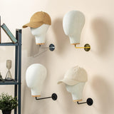 Maxbell Manikin Head Wall Mounted Sturdy Wig Hat Display Holder Hairdresser Training 15cm Silver