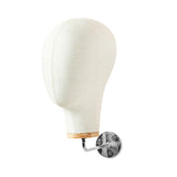 Maxbell Manikin Head Wall Mounted Sturdy Wig Hat Display Holder Hairdresser Training 15cm Silver
