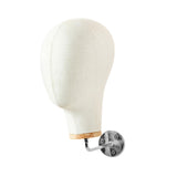 Maxbell Manikin Head Wall Mounted Sturdy Wig Hat Display Holder Hairdresser Training 15cm Silver