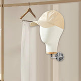 Maxbell Manikin Head Wall Mounted Sturdy Wig Hat Display Holder Hairdresser Training 15cm Silver