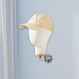 Maxbell Manikin Head Wall Mounted Sturdy Wig Hat Display Holder Hairdresser Training 15cm Silver